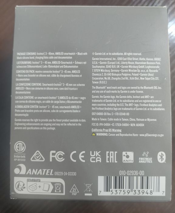 Garmin Instinct 3, amoled, 45mm