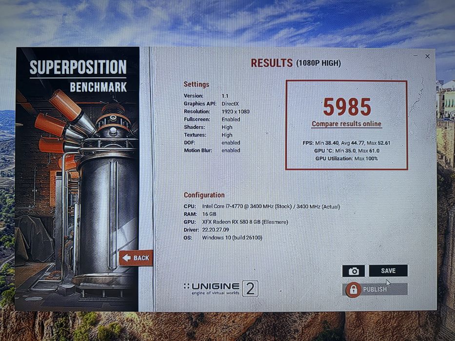 Pc intel i7 4770, 16gb ram, Amd RX 580 8gb, SSD 80gb, hdd 1tb.