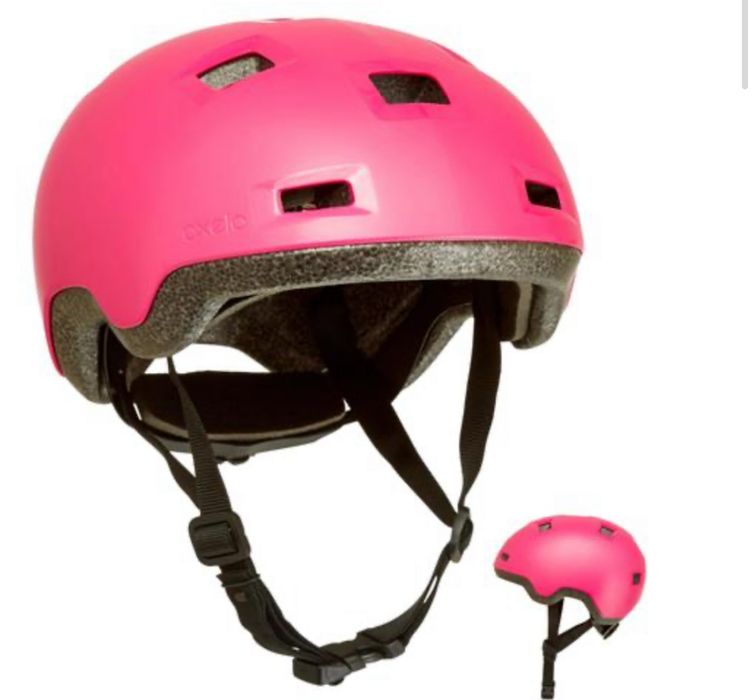 Role Roz Oxelo 32 34 Decathlon 20-21,5 cm 6-8 ani si casca Oxelo Roz