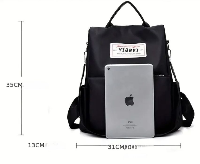 Универсална черна раница QIYIBEI- за работа и разходки