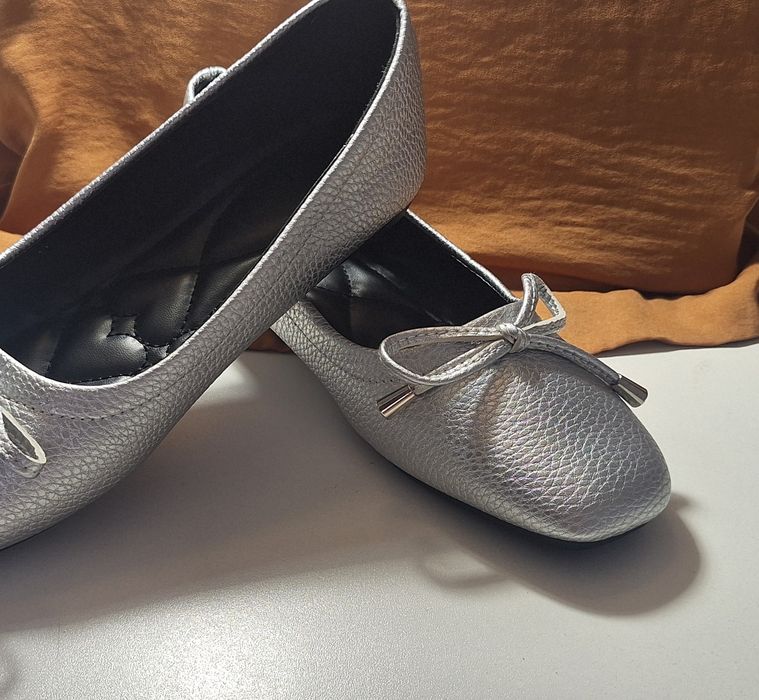 Balerini argintii damă, mărimea 36 – NOI