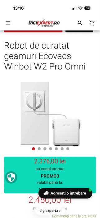 Roboti curatare geamuri Ecovacs Winbot W2 Pro Omni & Ecovacs Winbot Mini 2 • NOI / SIGILATI •