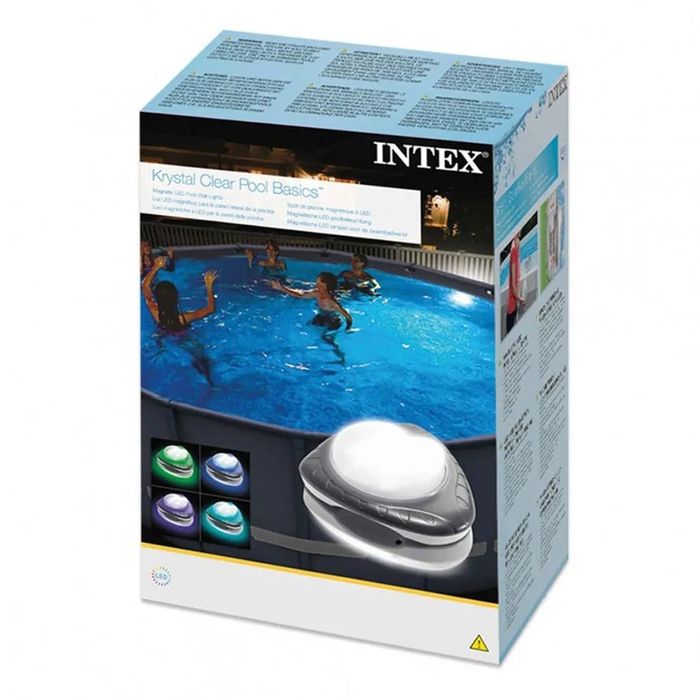 Магнитна LED лампа intex, за басейн до 7,32 м, PVC, 4 цвята