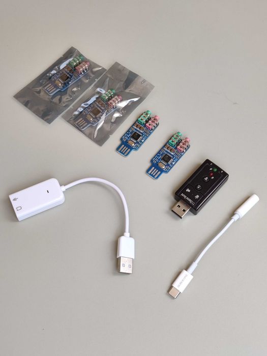 USB звуковые карты, переходники, разветвлители