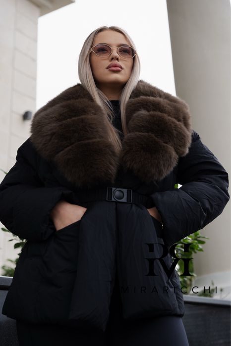 Geaca Medie Blana Naturala