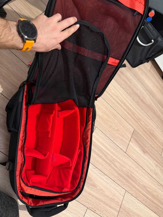 Rucsac foto troler Hama, cu roți, laptop 15.6", husă ploaie - stare foarte buna