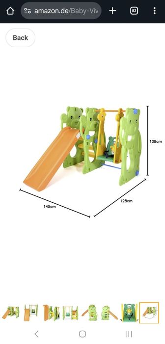 Leagăn cu tobogan copii