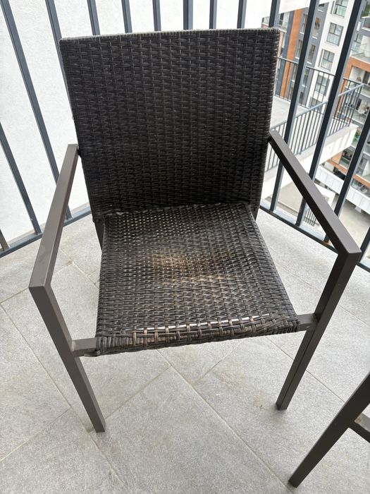 Scaune terasa ratan set 2 buc