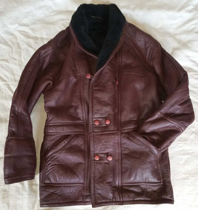 дебело зимно яке. естествена кожа