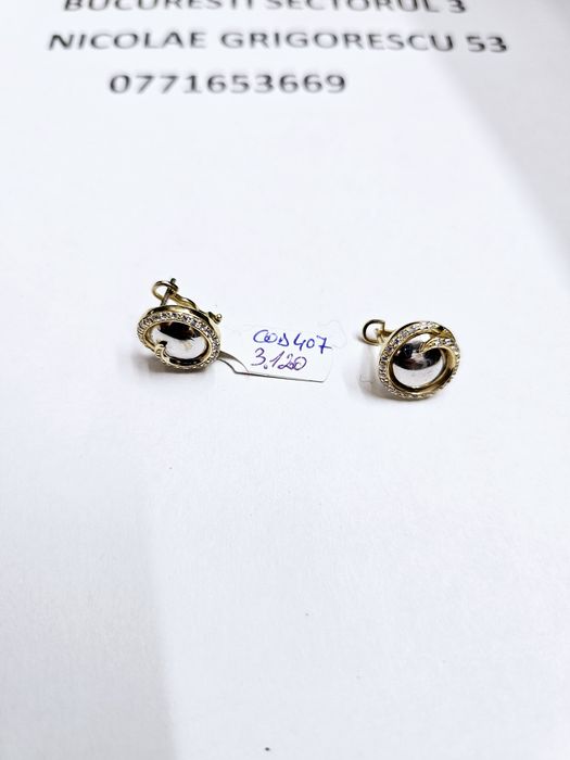 Vand cercei din aur 14 k 6.5 g cod 407