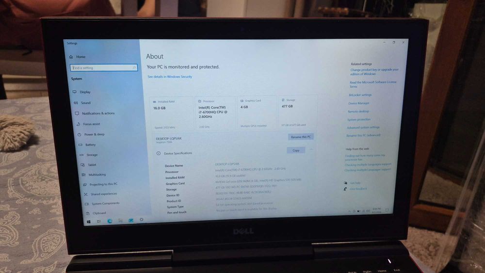 Vand Dell Gaming Inspiron 15 7567