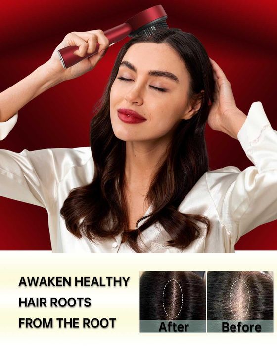Perie par, Masaj scalp electrica VALA® Women, Terapie LED infrarosu