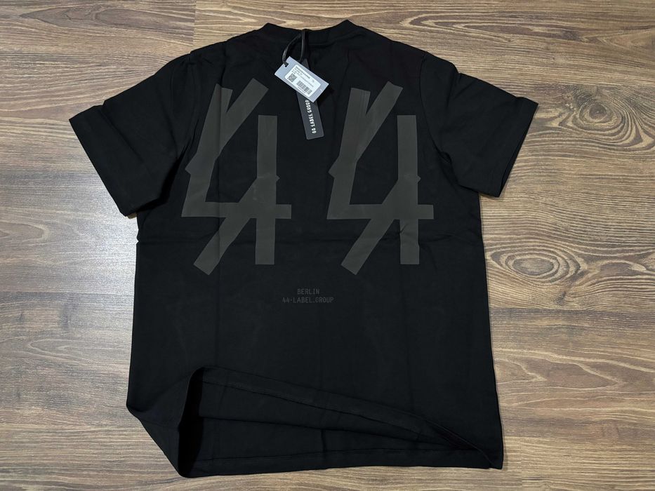 Мъжка тениска 44 Group Label Regular Fit Черна/Бяла