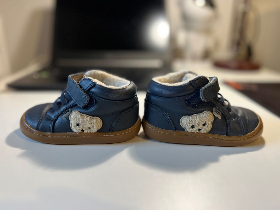 Боси кожени боти „Колев и Колев“ с вълна, 22 размер