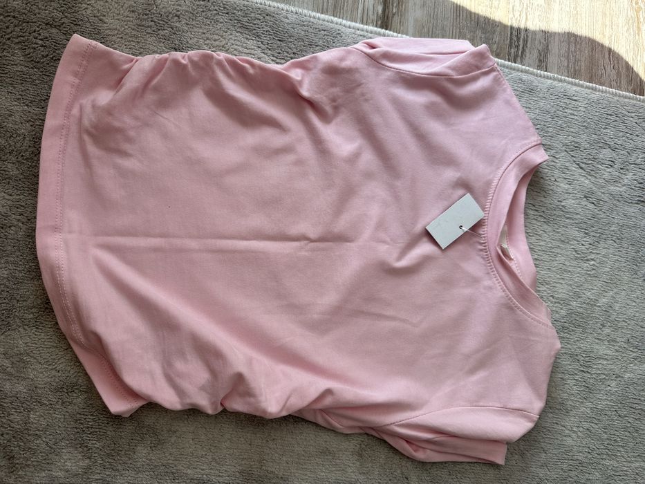 Къс топ в бебешко розов цвят