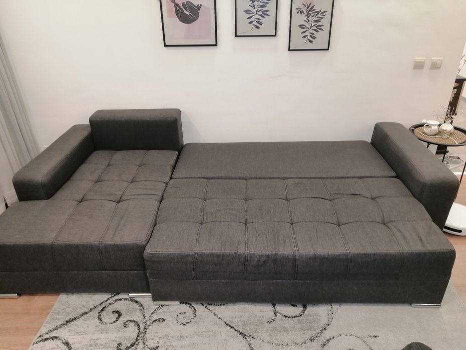 Ъглов  диван с лежанка