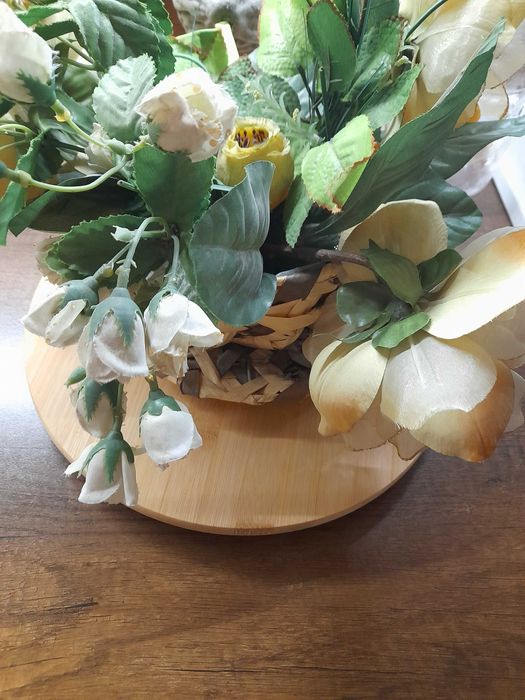 Въртящо се дървено плато за разядки и мезета