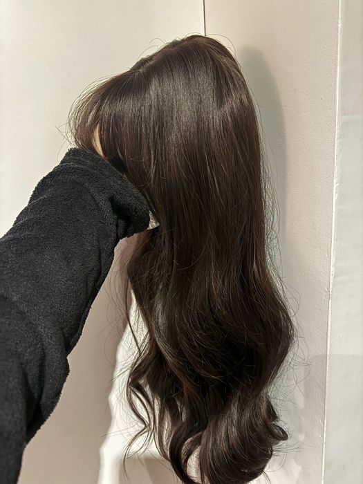 НОВА Кафява естествена перука! 100% високо качество