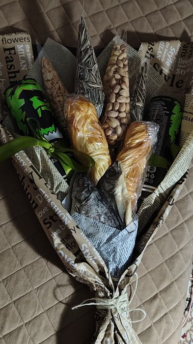 Съедобные подарочные букеты