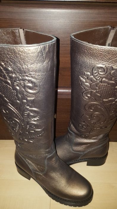 Cizme lungi stil calarie piele naturala 36