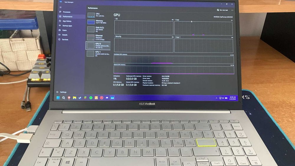 ASUS VivoBook i7‑1165G7  8GB RAM  SSD 512GB  MX350 + Cooler Cadou