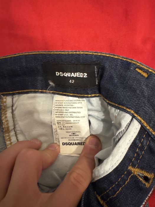 Мъжки дънки [Dsquared] Slim Fit – Избелен ефект и "distressed" детайли