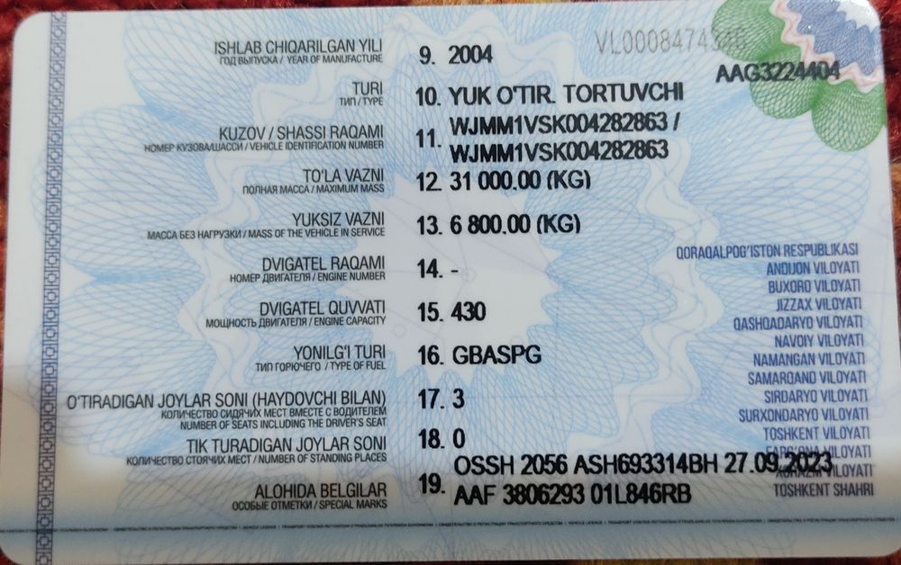 IVECO sotiladi holati yaxshi