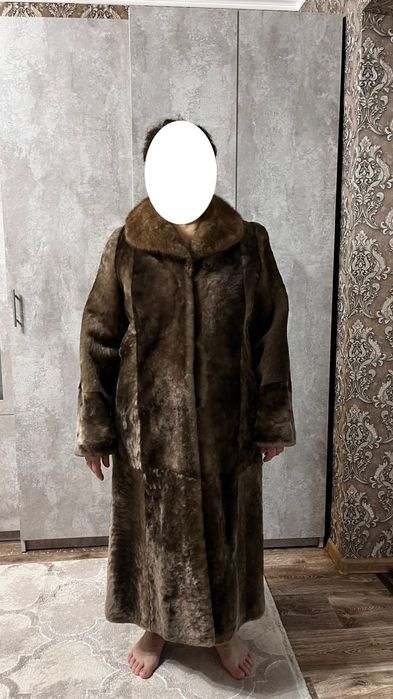 Шуба мутон и норка
