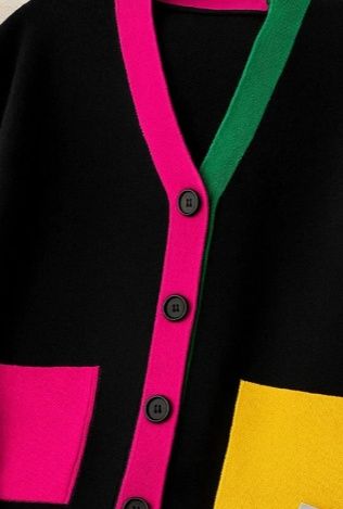 Дамска жилетка с контрастни елементи