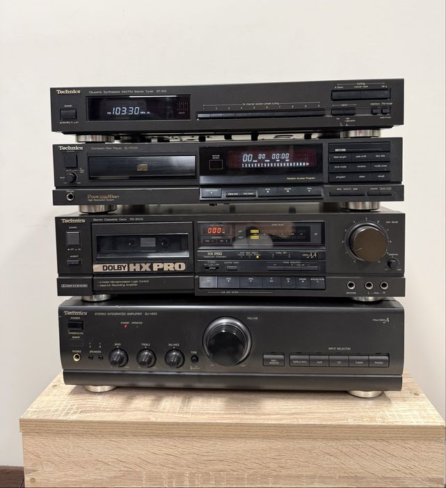 Ретро аудио система - сет TECHNICS - усилвател, сд плеър, дек и тунер