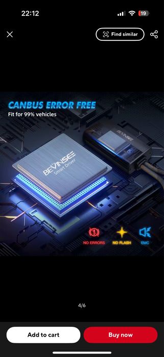 Лед осветелние с вентилатор и камбус чип крушка за кола BEVINSEE фа