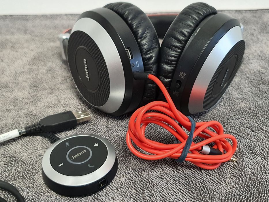 Casti cu microfon Jabra EVOLVE 80 MS Stereo, ANC, telecomanda pe fir