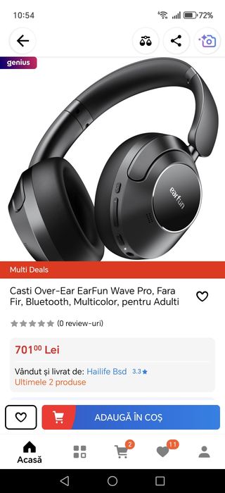 Casti Bluetooth Earfun Wave Pro