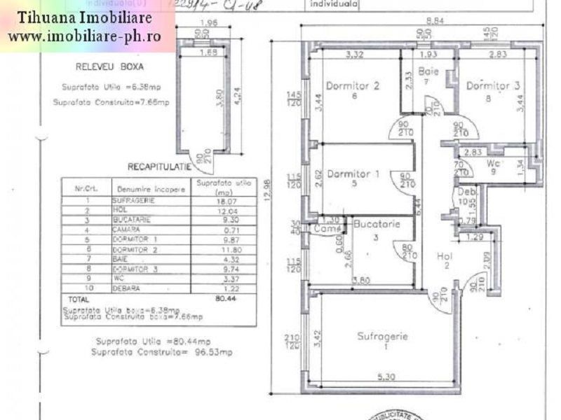 Apartament 4 camere de vanzare: Republicii-(Luminii),parter,cf.1A,boxa