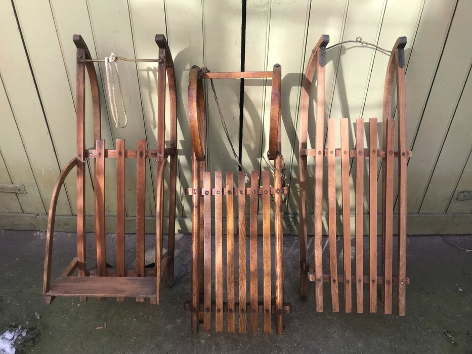 дървени ретро ски,кънки,шейни