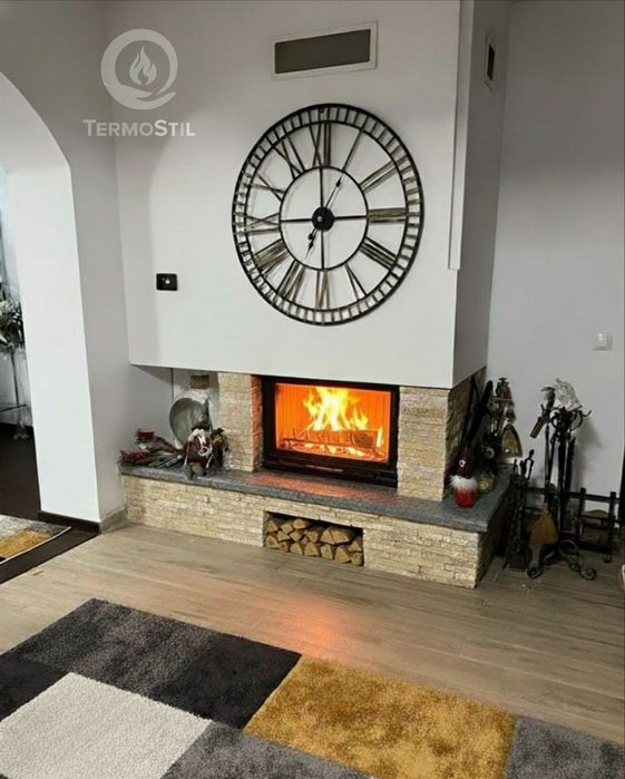 Șemineu cu VENTILATOR, Dubla Combustie / Focar Seminee