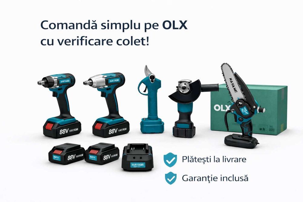 Set Profesional 5 IN 1 HAYAMI 88V BRUSHLESS – 2 Acumulatori