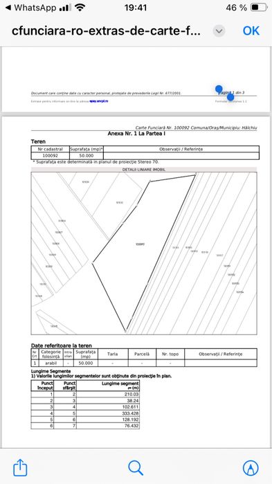 Teren arabil comuna Halchiu