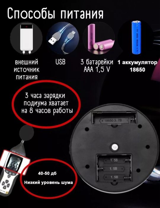 Вращающийся подиум, витрина настольная для предметной съемки