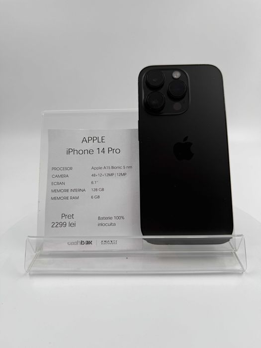 Apple iPhone 14 Pro 128 GB baterie 100%, inlocuita Garantie 24 luni CashBox