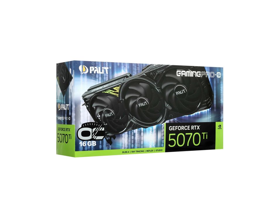 - Видеокарта Palit RTX 5070 Ti GamingPro-S OC (NE7507TS19T2-GB2031U)