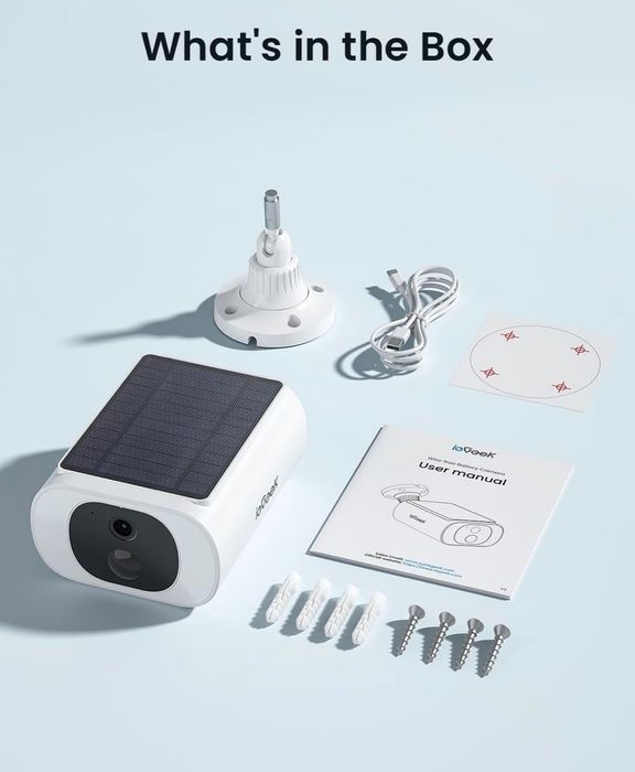 Соларна камера ieGeek S1 2K Solar Wireless Security Cameras Outdoor