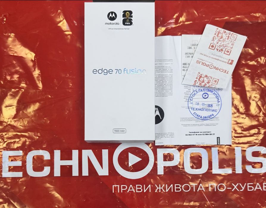 КАТО НОВ Motorola Edge 70 Fusion Технополис Гаранция 2028 Black