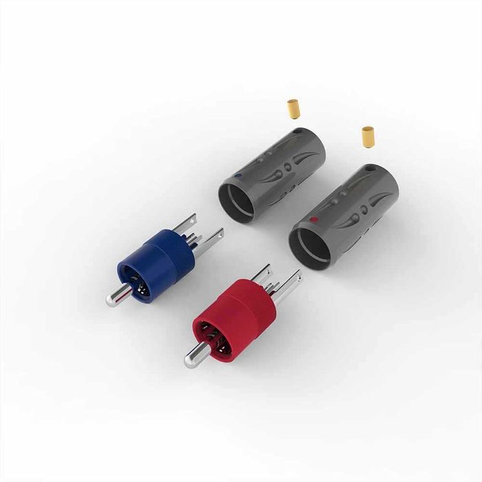 Conector RCA Viborg Argintat la set de 4 buc.