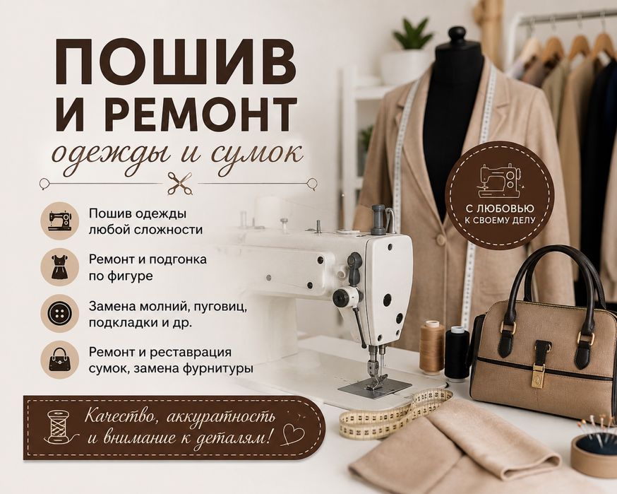 Швея на дому . Ремонт одежды