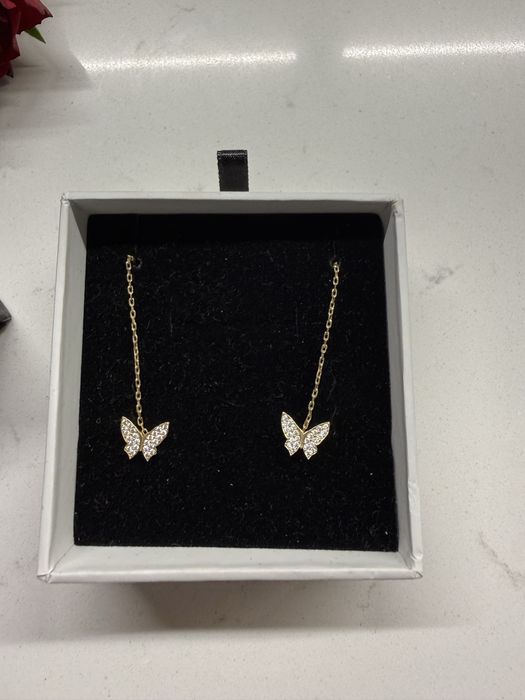 Cercei lungi, aur 14k