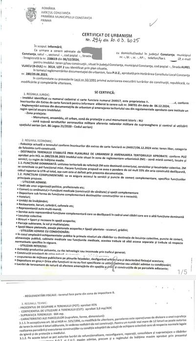 PROPRIETAR--teren intravilan blvd. Aurel Vlaicu