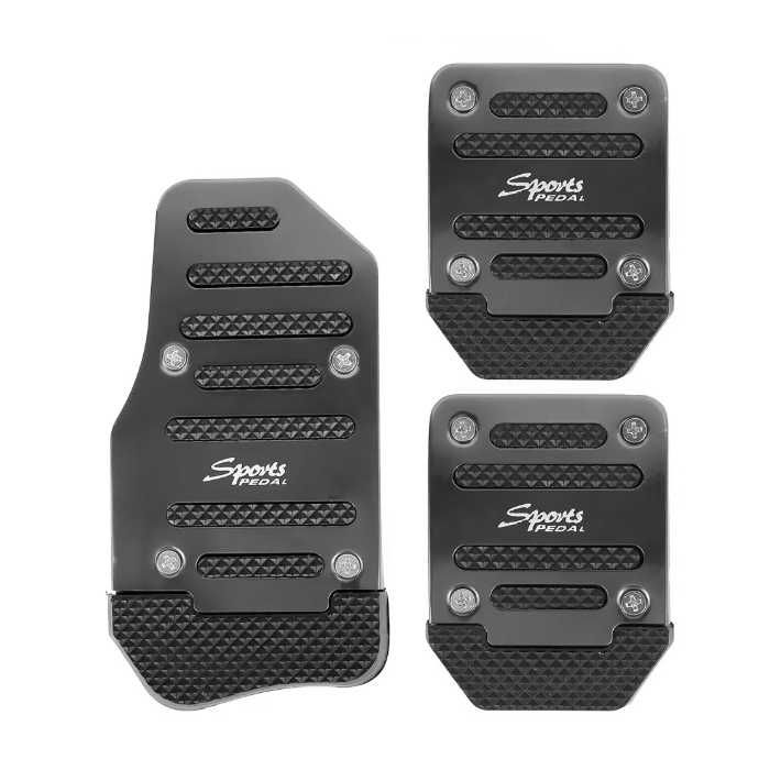 Универсални Черни Алуминиеви Подложки За Педали, 3 бр, Foоt Rest
