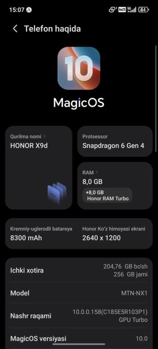 Honor x9d 256gb
