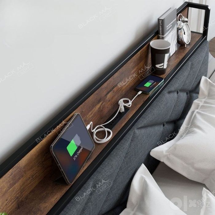 Двуспальная кровать Лофт ALFA + Рассрочка Loft krovat temir kravat